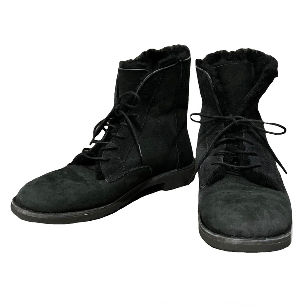 UGG Quincy Black Lace Up Boots